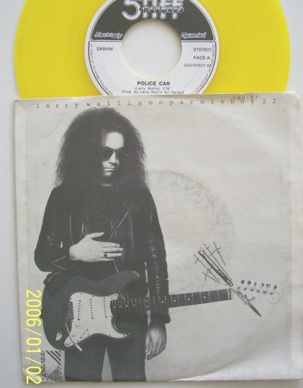 Larry Wallace of Motorheads Police Car On Parole 45rpm Yellow vinyl with sleeve RARE