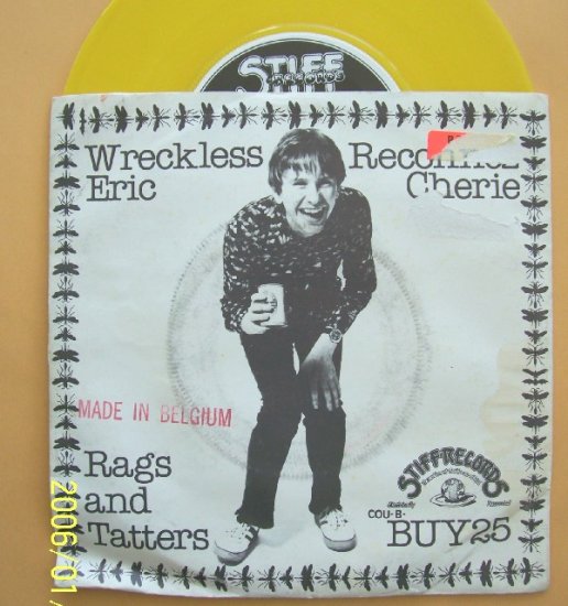 Wreckless Eric Reconnez Cherie Punk 45rpm Vinyl record Stiff Buy 25 w sleeve