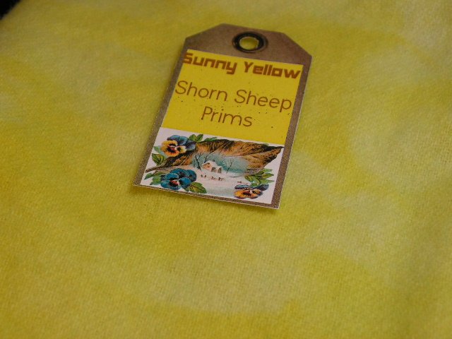 Hand Dyed Rug Hooking Wool-Shorn Sheep Prims-US Ships Free-Sunny Yellow
