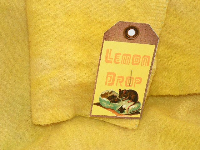 LEMON DROP - Hand Dyed Rug Hooking Wool - Shorn Sheep Prims - Qu. Yard - Ships Free US - Cut Free