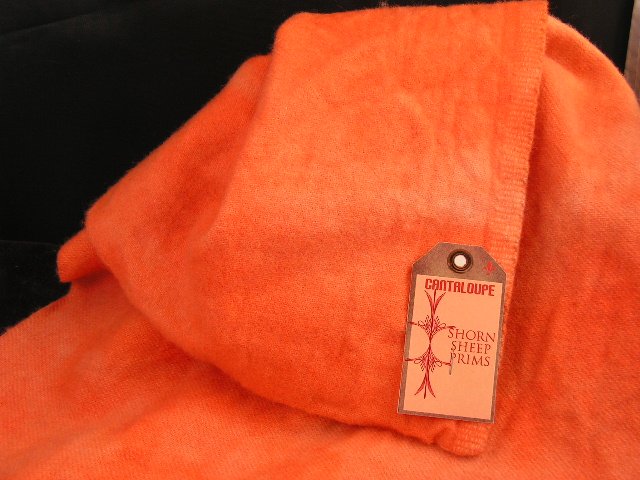 CANTALOUPE - Hand Dyed Rug Hooking Wool w/ Lanolin - Shorn Sheep Prims - FREE US SHIP