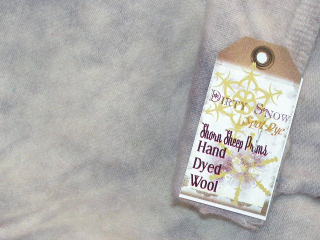 Hand Dyed Rug Hooking Wool - Shorn Sheep - Free US Shipping - Dirty Snow