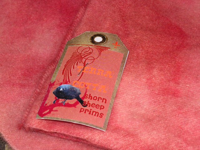 TERRA COTTA - Hand Dyed Lanolin Wool - Rug Hook, Quilt, Penny Rug-Shorn Sheep - Free US Ship