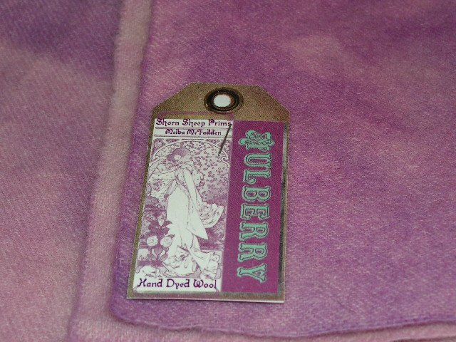 MULBERRY - Hand Dyed Lanolin Wool - Rug Hook, Quilt, Penny Rug - Shorn Sheep - Free US Ship