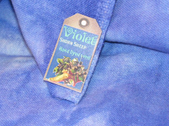 VIOLET - Hand Dyed Lanolin Wool - Rug Hook, Quilt, Penny Rug - Shorn Sheep - Free US Ship - 1/4 YD