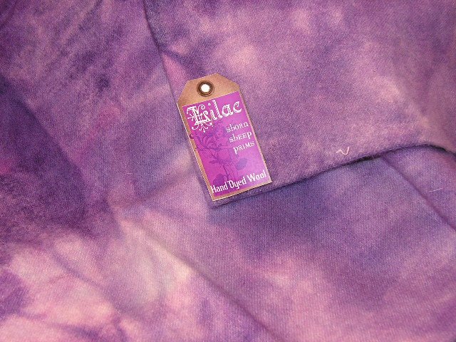 LILAC - Hand Dyed Lanolin Wool - Rug Hook, Quilt, Penny Rug - Shorn Sheep - Free US Ship