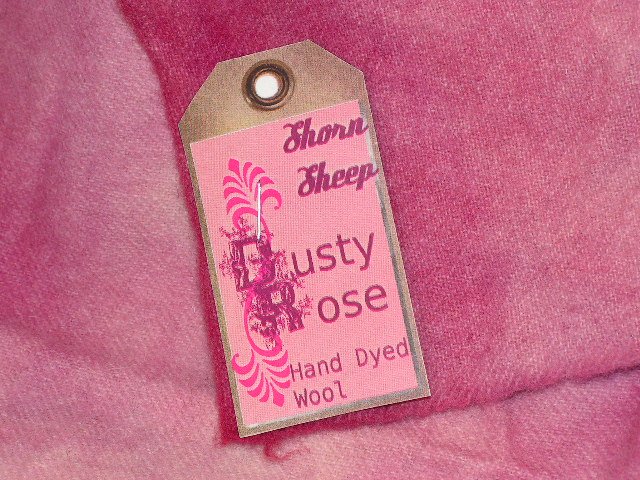 DUSTY ROSE - Hand Dyed Lanolin Wool - Rug Hook, Quilt, Penny Rug-Shorn Sheep - Free US Ship
