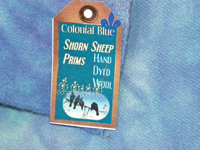 Hand Dyed Rug Hooking Wool w/Lanolin~COLONIAL BLUE~Shorn Sheep~Fat Quarter~FREE US SHIP