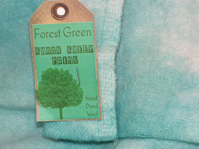 Forest Green~Hand Dyed Wool~Shorn Sheep~US SHIPS FREE~Fat Quarter Yard