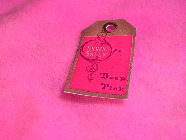 DEEP PINK - Hand Dyed Lanolin Wool - Rug Hook, Quilt, Penny Rug - Shorn Sheep - Free US Ship QU.YD
