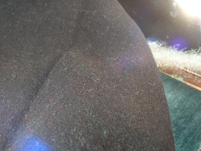 PURE EBONY BLACK - 1 yard - Shorn Sheep - Pendleton woven wool for Rug hooking, Penny Rug, Quilt