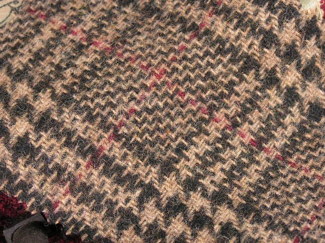 TWEED NO.16 - 100% wool fabric - FOREST GREEN CAMEL TWEED - off the bolt - 5 yd - Shorn Sheep Wools