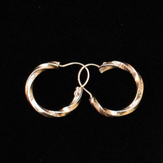 victorian gold hoop earrings - antique vintage jewelry