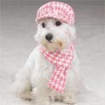 East Side Collection Houndstooth Hat and Scarf Sets