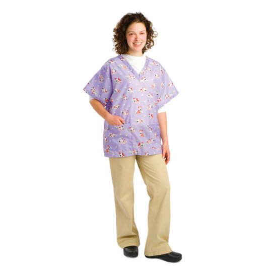 Top Performance Fashion Print V-Neck Grooming Smocks#TP832