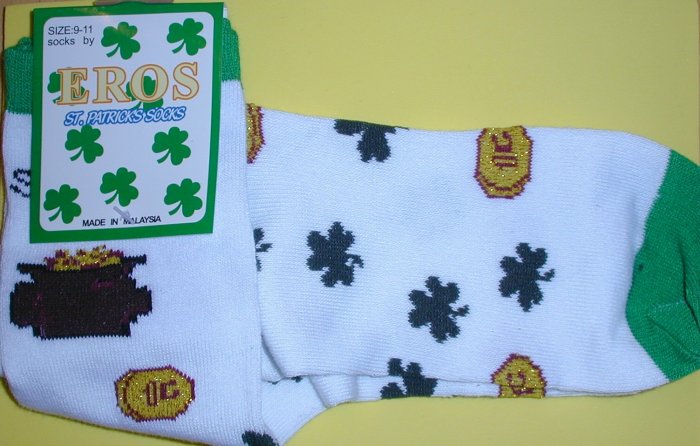 Saint Patrick's Day Socks, Women's size 9-11