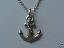 SILVER PLATED NECKLACE WITH ANCHOR CHARM