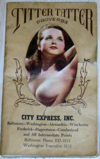 Retro Vintage Naughty Risque Nude Pin Up Poster Book
