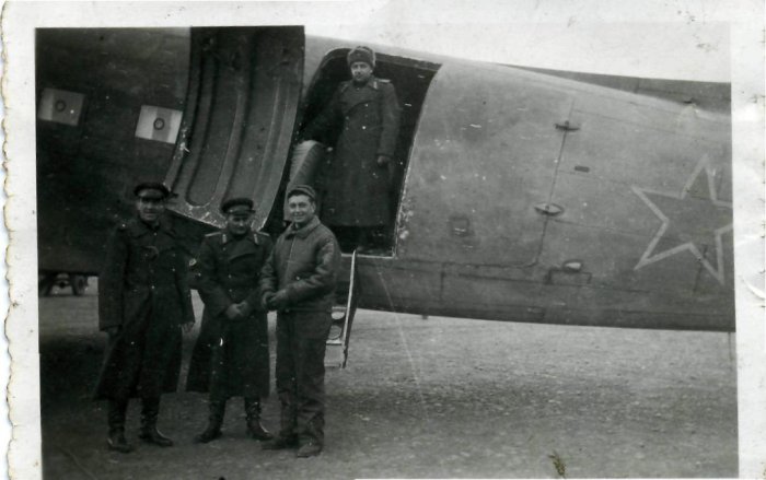 Vintage World War II Historic Russian Plane and Crew Photos
