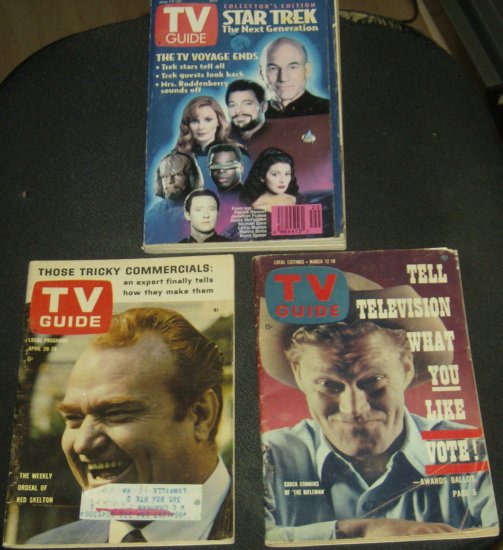 Vintage TV Guide LOT Star Trek Connors Skelton