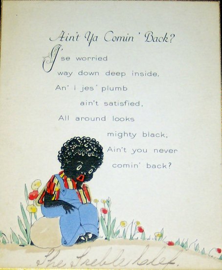 Vintage Black Americana Greeting Card 1930's