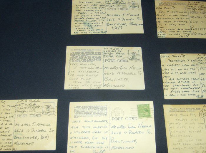 World War II Vintage Letters Post Cards Documents Lot