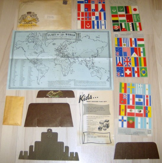 Vintage Shinola Flags Mail In Offer Kids Display 1950's