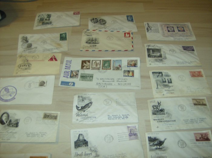 1950's Vintage US First Day Covers Lot Collection