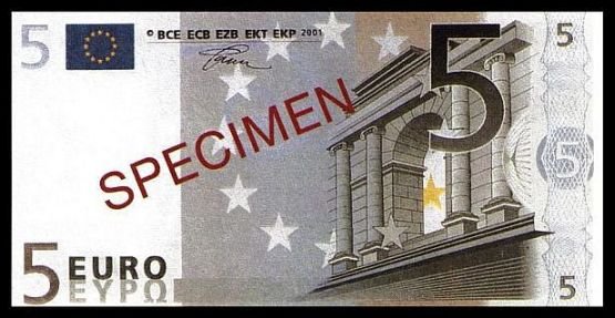 5 EURO SPECIMEN - UNCIRKULATED