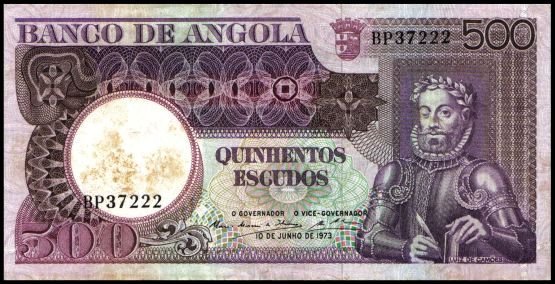 ANGOLA - 500 ESCUDOS 1973. Pick 107