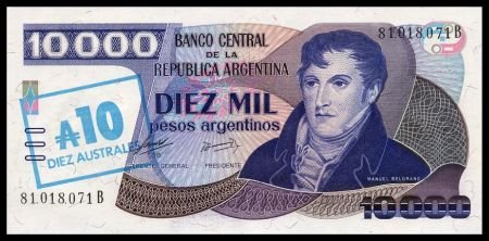 ARGENTINA - 10 AUSTRALES - pick 322c - UNCiRKULATED