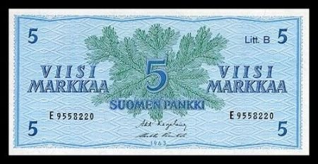 FINLAND - 5 MARKAA 1963 - Pick 99a - UNCIRKULATED