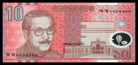 BANGLADESH - 10 TAKA 2000 - POLYMER banknote - UNC