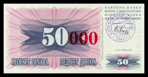 BOSNIA AND HERZEGOVINA - 50 000 Dinara 1993, Pick 55b, UNC