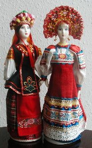 Ukrainian and Russian Ceramic Dolls
