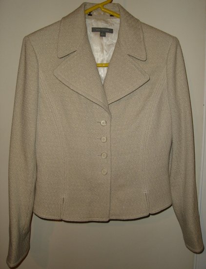 ANN TAYLOR Wool Tweed Blazer Jacket Fitted