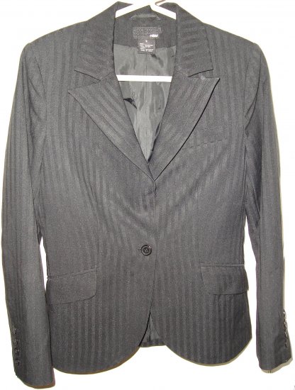 H&M Black Striped Jacket Blazer