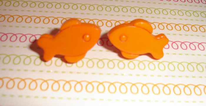 Orange Goldfish Cracker Earrings