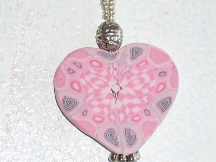 Pink and Silver Kaleidoscope Hart