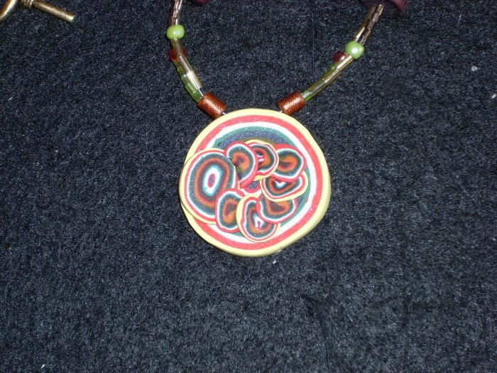 (On hold)Playful Reversible Medallion in vivid colors!