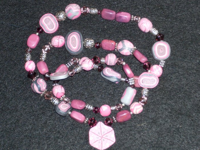 STOLEN AT A FESTIVAL (PLEASE REPORT IF YOU SEE IT) Real semi precious Pink/Purple Turquoise