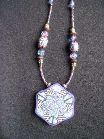 Purple and teal necklace