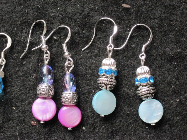Sterling Silver Earrings (specify color)