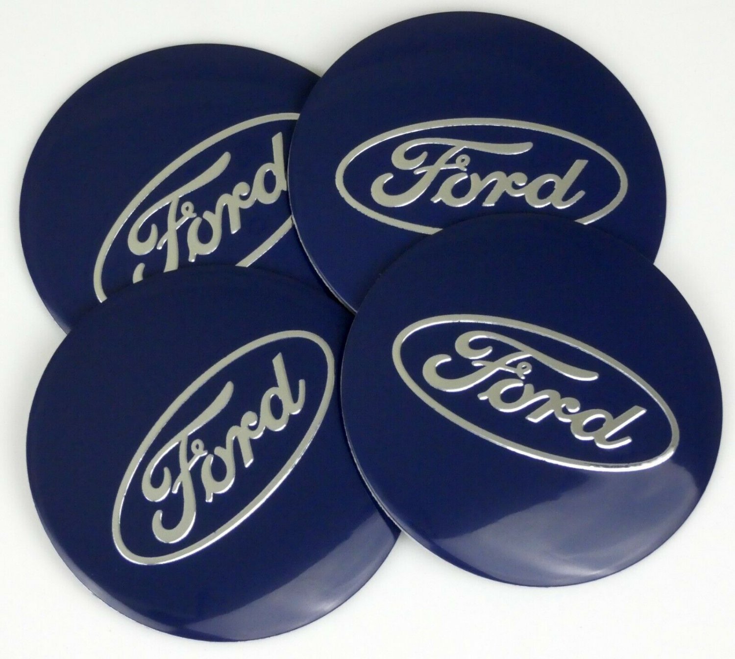 4pcs 56mm Decal Badge Emblem Stickers Fits Ford Wheel Centre Hub Caps