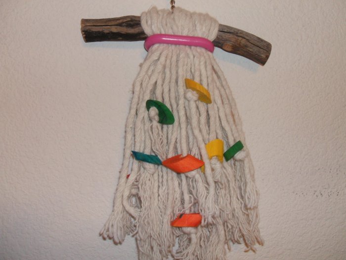 LARGE COTTON/MANZANITA PREENING TOY - FOR LARGE TO MEDIUM PARROTS