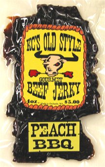 Peach BBQ jerky 4oz.