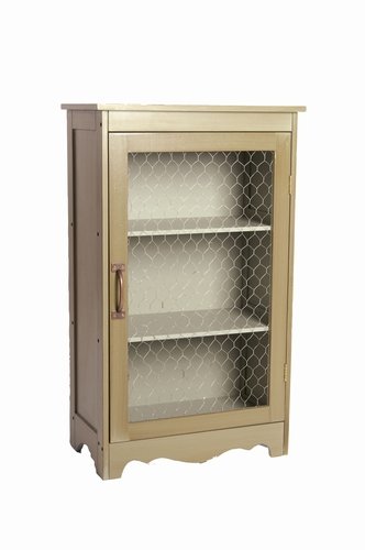 "NEW" CHICKEN WIRE CABINET - SAGE - 18"Lx 10"Wx30"H
