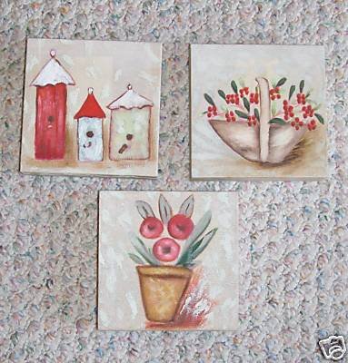 "NEW" THREE CANVAS PRINTS - 5" X 5"