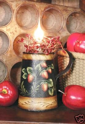 "NEW" STRAWBERRY PITCHER LAMP - 7 X 4 3/8