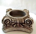 Plaster Doric Column Capital Stand or Candle Holder